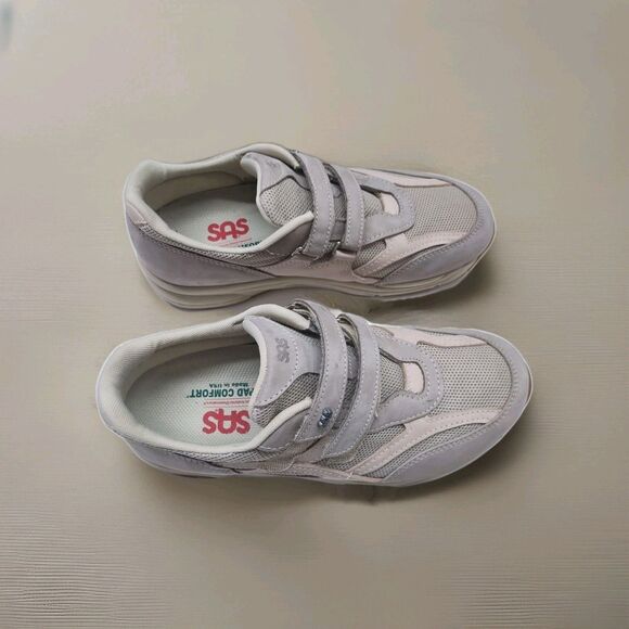 SAS JV Mesh Adjustable Dual Strap Comfort Walking Sneaker Women's Size 8.5 Wide - Picture 3 of 5